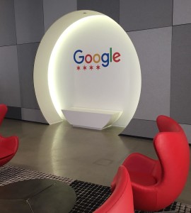Chairs and Google Logo in Google's Chicago Office