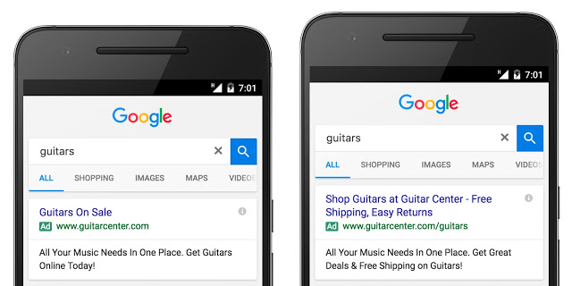 google expanded text ads example august 2016 paid search updates